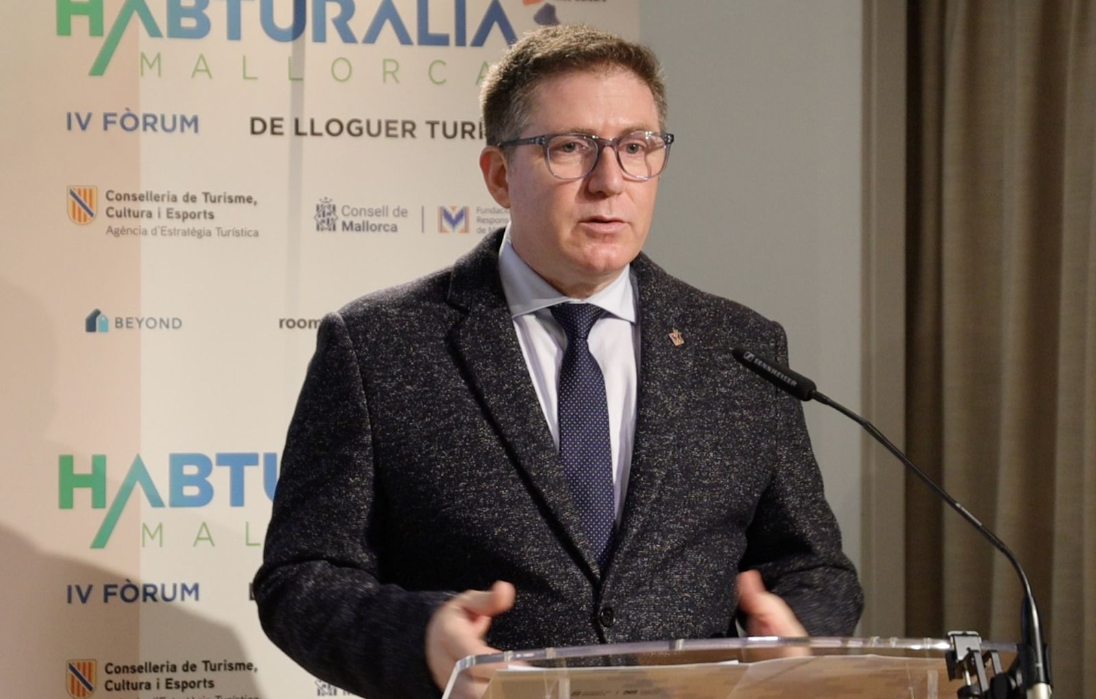 El conseller Ginard a la seva intervenció 